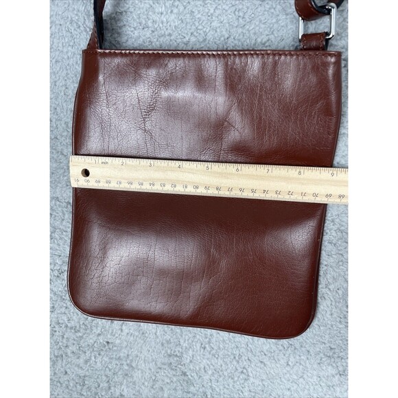 Stauer Handbag Womens Brooklyn Luxury Italian Leather Crossbody Hip Bag Brown - Picture 7 of 10